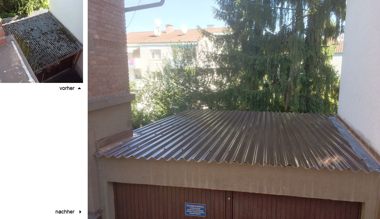 Garagendachsanierung, Leonberg