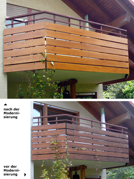 Holzbalkon Lärchenbretter, Leonberg-Höfingen